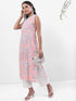 Vasthrlay Women Pink Printed Straight Kurtas