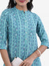 Vasthrlay Women Blue Printed Straight Kurtas