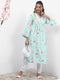 Vasthrlay Blue Printed A-Line Kurtas