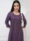 Vasthrlay Purple Printed Straight Kurtas