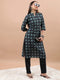 Vasthrlay Women Black Printed Straight Kurtas
