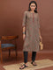 Vasthrlay Women Beige Printed Straight Kurtas