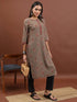 Vasthrlay Women Beige Printed Straight Kurtas
