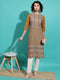 Vasthrlay Terracotta Printed Straight Kurtas