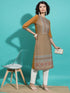 Vasthrlay Terracotta Printed Straight Kurtas