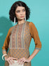 Vasthrlay Terracotta Printed Straight Kurtas