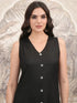 Vasthrlay Black Printed Straight Kurtas