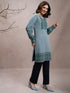 Vasthrlay Women Blue Printed Straight Kurtas