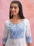 Vasthrlay Women White Printed Anarkali Kurtas