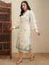 Vasthrlay Cream Printed Straight Kurta