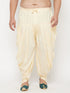 Vastramay Men's PLUS Size Gold Solid Cowl Dhoti Pants