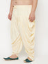 Vastramay Men's PLUS Size Gold Solid Cowl Dhoti Pants