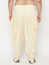 Vastramay Men's PLUS Size Gold Solid Cowl Dhoti Pants