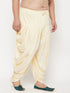 Vastramay Men's PLUS Size Gold Solid Cowl Dhoti Pants