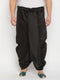 Vastramay Men's Plus Size Black Cotton Blend Solid Traditional Dhoti