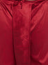 Vastramay Men's Plus Size Maroon Woven Silk Blend Jacket And Maroon Silk Blend Kurta Dhoti Set