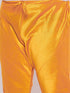 Vastramay Men's Plus Size Maroon Woven Nehru Jacket With Orange Kurta And Pyjama Set