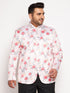 Vastramay Plus Size Men's Peach Silk Blend Jodhpuri