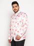 Vastramay Plus Size Men's Peach Silk Blend Jodhpuri