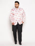 Vastramay Plus Size Men's Peach Silk Blend Jodhpuri