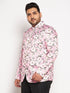 Vastramay Plus Size Men's pink Silk Blend Jodhpuri