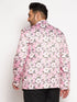 Vastramay Plus Size Men's pink Silk Blend Jodhpuri