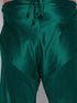 Vastramay Men's Pink Silk Blend Jodhpuri With Dark Green Silk Blend Kurta Pyjama Set