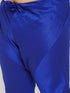 Vastramay Men's Plus Size Blue Silk Blend Kurta Pyjama Set