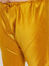 Vastramay Men's Plus Size Mustard Silk Blend Kurta Pyjama Set