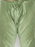 Vastramay Men's Plus Size Mint Green Silk Blend Kurta Pyjama Set