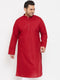 Vastramay Men's Plus size Maroon Cotton Kurta