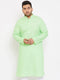 Vastramay Men's Plus Size Mint Green Cotton Kurta