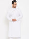 Vastramay Men's Plus Size White Cotton Kurta