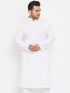 Vastramay Men's Plus Size White Cotton Kurta