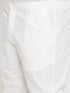 Vastramay Men's Plus Size White Cotton Kurta And Cotton Pant Style Pyjama Set