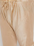 Vastramay Men's PLUS Size Gold Zari Weaved Kurta Pyjama Set
