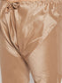 Vastramay Men's PLUS Size Gold Zari Weaved Kurta Pyjama Set