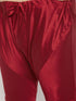 Vastramay Men's PLUS Size Maroon Zari Weaved Kurta Pyjama Set