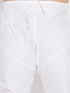 Vastramay Men's Plus Size Green Chikankari Embroidered Kurta And White Pyjama Set