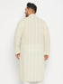 Vastramay Men's Plus Size Chikankari Embroidered Kurta