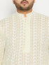 Vastramay Men's Plus Size Chikankari Embroidered Kurta
