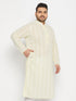 Vastramay Men's Plus Size Chikankari Embroidered Kurta