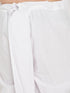 Vastramay Men's Plus Size Chikankari Embroidered Kurta And White Dhoti Set