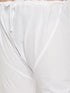Vastramay Men's Plus Size Yellow Chikankari Embroidered Kurta And White Pyjama Set