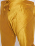 Vastramay Men's Plus Size Green Silk Blend Kurta And Mustard Pyjama Set