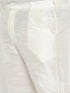 Vastramay Men's PLus Size Maroon Silk Blend Kurta and Cream Pant Style Pyjama Set