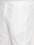 Vastramay Men's Plus Size White Cotton Blend Kurta And Cotton Pant Style Pyjama Set