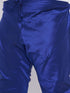 Vastramay Men's Plus Size White Silk Blend Kurta And Blue Pyjama Set