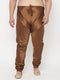 Vastramay Men's Plus Size Coffee Cotton Silk Blend Pyjama