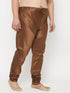 Vastramay Men's Plus Size Coffee Cotton Silk Blend Pyjama